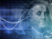 Stock market analysis and currency exchange art.